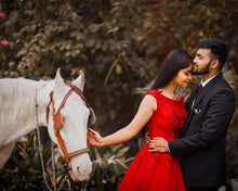 Load image into Gallery viewer, G127 (3), Wine Prom Infinity Prewedding Shoot Trail Gown, Size, (XS-30 to XL-40)