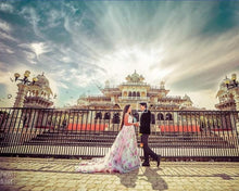 Load image into Gallery viewer, G210 (7), Light Pink Floral Prewedding Shoot Ball Trail Gown, Size (XS-30 to 4 XL -48)