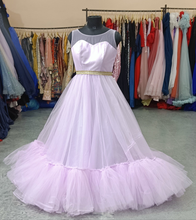 Load image into Gallery viewer, G2127, Pink Frilled Mother-Daughter Gown, Size (ALL)pp