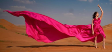 Load image into Gallery viewer, G909, Dark pink Satin Slit Cut Long Trail Shoot Gown, Size (All)pp