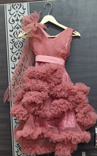 Load image into Gallery viewer, G878 (4), Peach Ruffled Mother-Daughter Gown, Size (All)