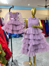 Load image into Gallery viewer, G774, Lavender mother and daughter short dress photoshoot  Gown, Size(All)