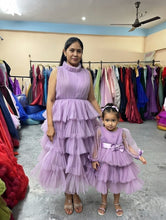 Load image into Gallery viewer, G774, Lavender mother and daughter short dress photoshoot  Gown, Size(All)