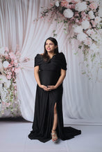 Load image into Gallery viewer, G1003,(1) Black Slit Cut Maternity Shoot Trail Gown, Size (ALL)