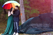 Load image into Gallery viewer, G875 (4) , Bottle Green One Shoulder Prewedding Long Trail Gown (All Sizes)