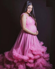 Load image into Gallery viewer, G423, Baby Pink Mother Daughter Puffy Cloud Shoot Trail Gown, (All Sizes)