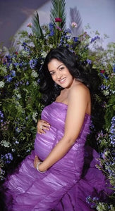 G833, Luxury Purple maternity shoot trail gown, Size (ALL)pp