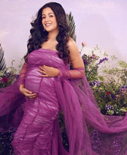 Load image into Gallery viewer, G833, Luxury Purple maternity shoot trail gown, Size (ALL)pp