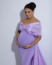 Load image into Gallery viewer, G2121,Lavender Body Fit Maternity Shoot Trail Gown, Size (All)pp