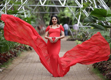 Load image into Gallery viewer, G215 (4), Red Maternity Shoot Trail Baby Shower Gown, Size(All)