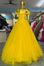 Load image into Gallery viewer, G738, Luxury Yellow Cindrella Princess Big Ball Gown, Size (ALL)pp