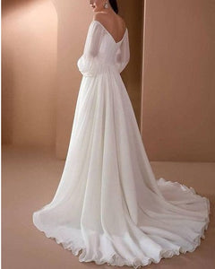 W255, White Full Sleeves Shoot Gown, Size(All)pp