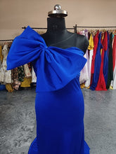 Load image into Gallery viewer, G2124, Royal Blue Body Fit Maternity Shoot Trail Gown, Size (All)pp
