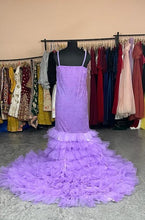 Load image into Gallery viewer, G1055, Lilac Body Fit Ruffled Maternity Shoot Trail Gown, Size(All)pp