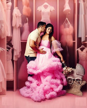Load image into Gallery viewer, G1033, Pink Puffy Cloud Shoot Trail Gown, (All Sizes)pp