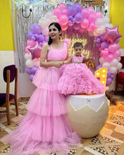 Load image into Gallery viewer, G2122, Pink Frilled Mother-Daughter Gown, Size (ALL)