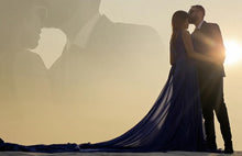 Load image into Gallery viewer, G338, Royal Blue Slit Cut Long Trail Prewedding Shoot Gown Size(All)