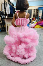 Load image into Gallery viewer, G423, Baby Pink Mother Daughter Puffy Cloud Shoot Trail Gown, (All Sizes)