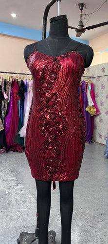 G18 , Red Wine Evening Gown,  Size( ALL)