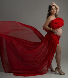 G3039, Red Trail Maternity Gown, Size (All) pp