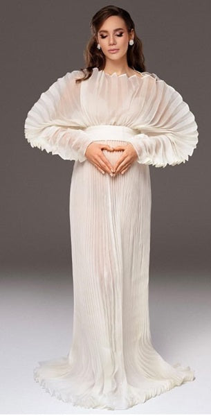 W201,  White Maternity Gown (All size)pp