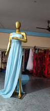 Load image into Gallery viewer, G1911, Ice Blue One Shoulder Body Fit Maternity Shoot Trail Gown Size (All)pp