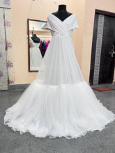 Load image into Gallery viewer, W2119,White Frilled Shoot Trail Gown, Size (All)pp