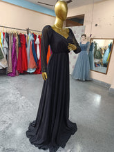 Load image into Gallery viewer, G531, Black  Shoot  Trail Gown, (All Sizes)