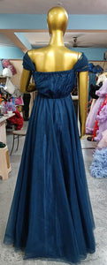 G1022, Navy Blue Maternity Shoot Trail Gown, Size(All)