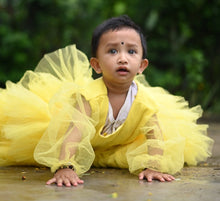 Load image into Gallery viewer, G557, Yellow multi-layered frill  Dress, Size(All)