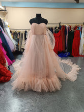 Load image into Gallery viewer, G1142, Peach TubeTop Frilled long Trail Shoot Gown Size (All)