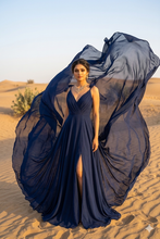 Load image into Gallery viewer, G3381, Navy Blue Infinity Prewedding Shoot Trail Gown
