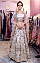 Load image into Gallery viewer, L82, Peach Pastel Golden Thread Work Bridal Lehenga, Size (XS-30 to XL-40)