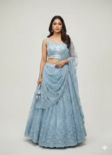 Load image into Gallery viewer, L204, Aqua Blue Lahanga , Size