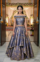 Load image into Gallery viewer, L73, Brocade Layered Lehenga, Size (XS-30 to XL-42)