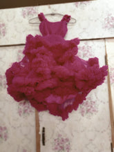 Load image into Gallery viewer, G648(2), Dark Magenta Puffy Maternity Shoot  Baby Shower Trail Gown, Size (All)