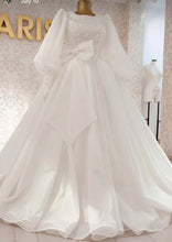 Load image into Gallery viewer, W260, White Organza  Trail Gown, Size: All