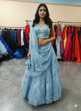 Load image into Gallery viewer, L204, Aqua Blue Lahanga , Size