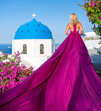Load image into Gallery viewer, G6005  Hot Pink Flying Prewedding Long Trail Gown (p)
