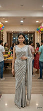 Load image into Gallery viewer, L87, (2) Silver Party Wear  Saree, Size (XS-30 to L-38)