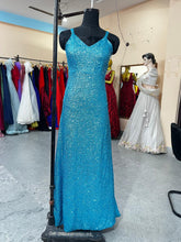 Load image into Gallery viewer, G1123, sky blue Mermaid Shimmer Cocktail Gown, Size (All)pp