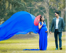 Load image into Gallery viewer, G138, Royal Blue Maternity Shoot Baby Shower Gown Size(All)
