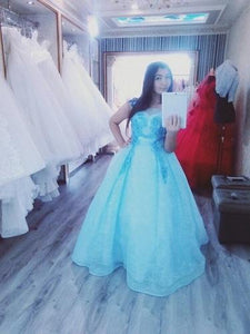 G88 (2), Sweet Sky Blue Ball Gown, Size (XS-30 to XL-40)