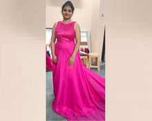Load image into Gallery viewer, G251 (2), Hot Pink Maternity Shoot Baby Shower Trail Gown, Size (All)