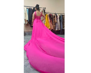 G251 (2), Hot Pink Pre-Wedding Shoot Trail Gown, (All Sizes)