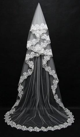 Long Embroidery Veil, 3miter