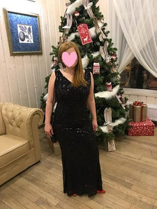 G16, Black Mermaid Shimmer Cocktail Gown, Size (XS-30 to L-36)