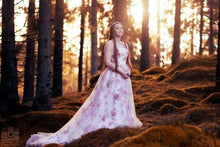 Load image into Gallery viewer, G210 (7), Light Pink Floral Prewedding Shoot Ball Trail Gown, Size (XS-30 to 4XL-48)