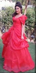 G142, Red Hood Ball Gown, Size (XS-30 to L-36)