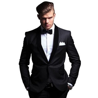 M1, Black Tuxedo blazer with Bow Tie, Size (Size (36 to 44))